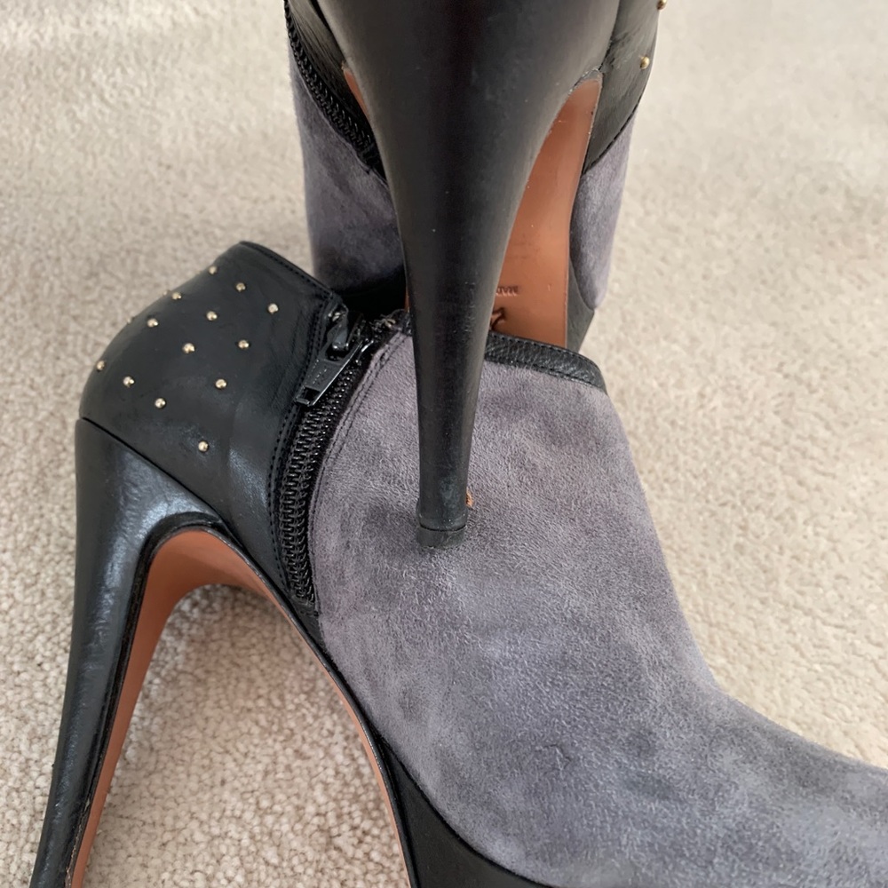 Mocca suede studded booties - Picture 3 of 6